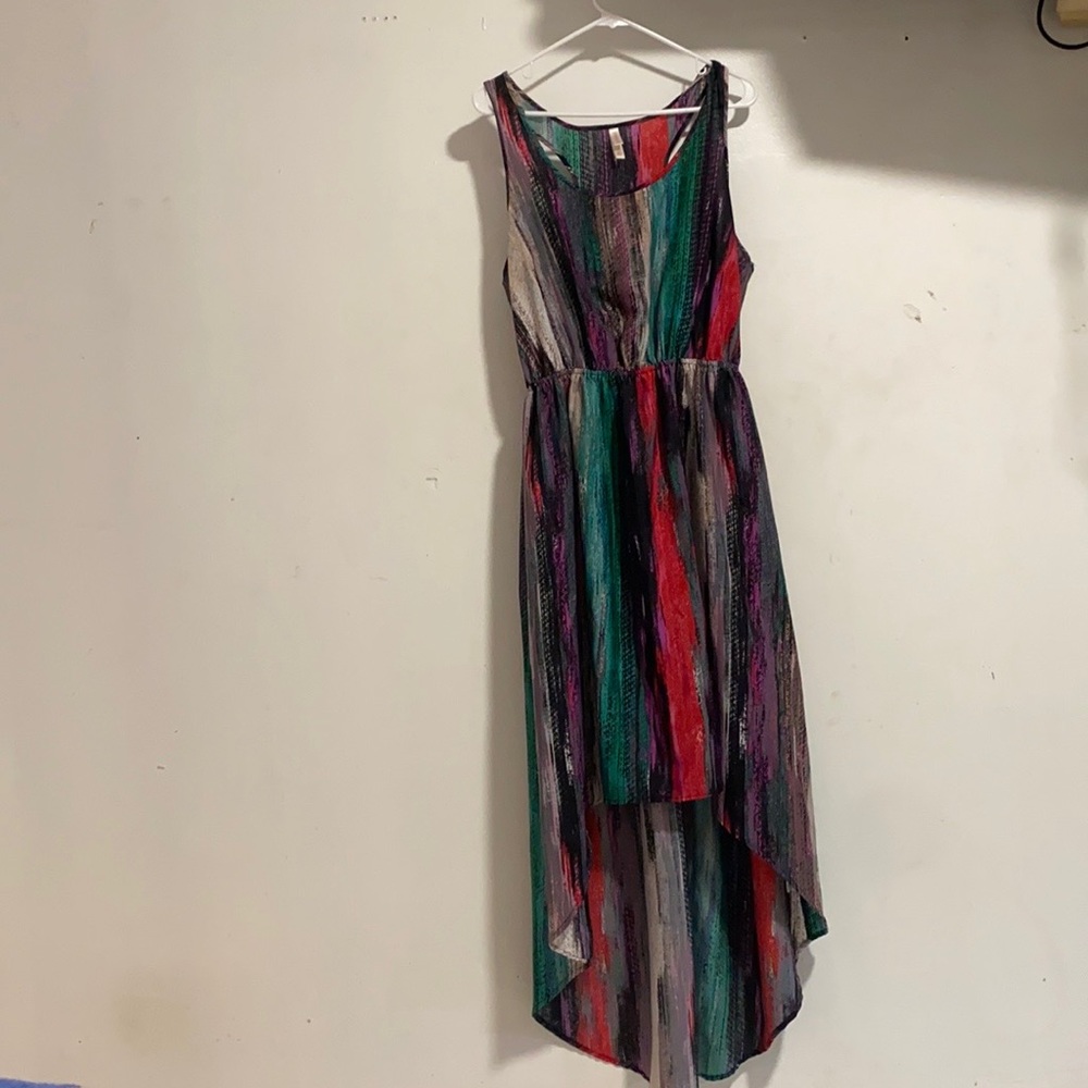 xhilaration rainbow high low dress size XXL